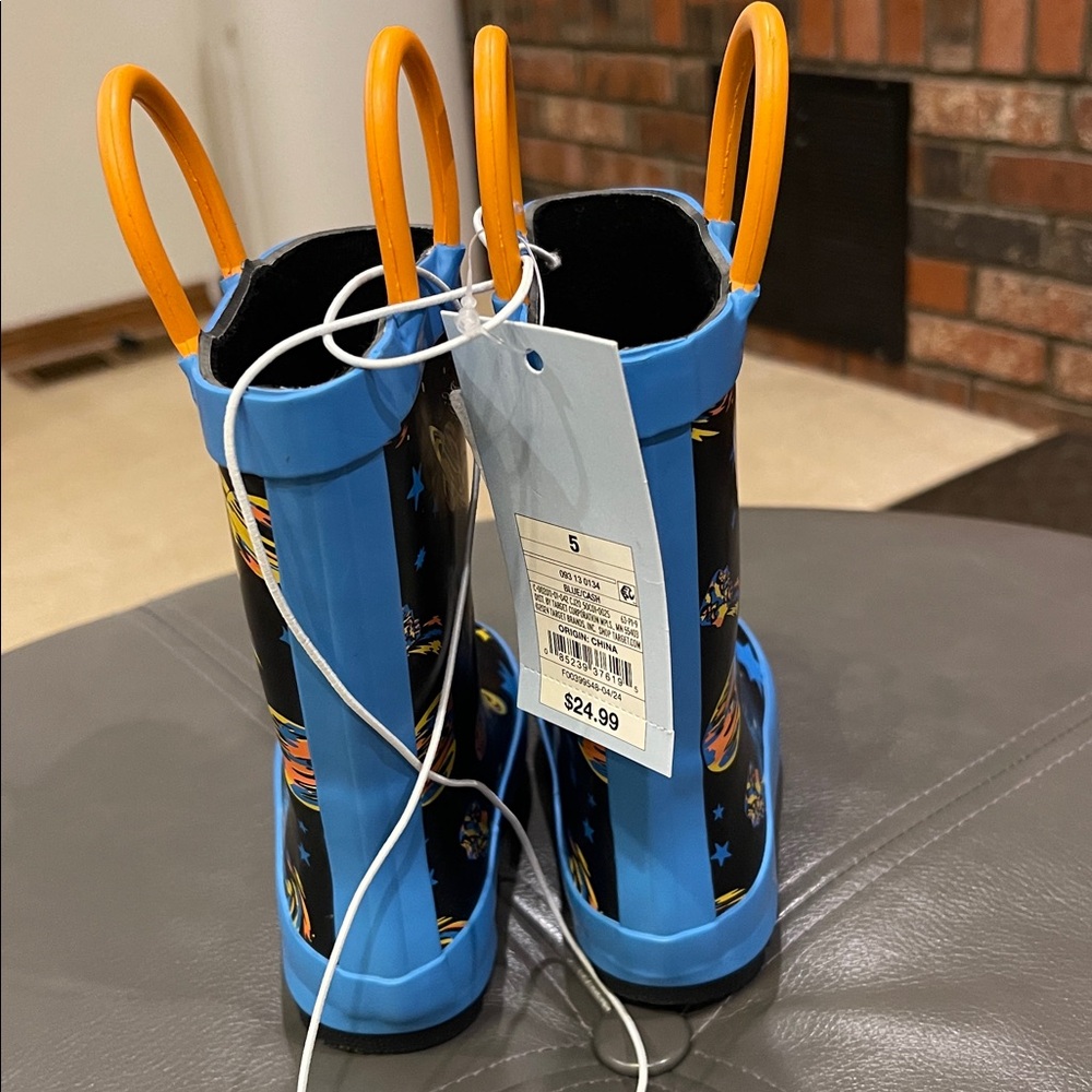 Target Kids Blue Space Rain Boots - Picture 3 of 5